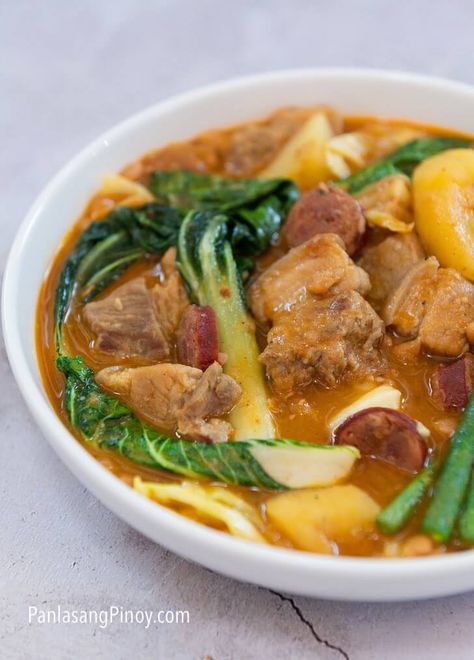 Pochero with Pork and Beans - Panlasang Pinoy Pinoy Ulam Ideas, Pochero Recipe Pork, Pochero Filipino Recipe, Pork Pochero Filipino Recipes, Pork And Peas Recipe Filipino, Pork Pochero Recipe, Pork Pinoy Recipe, Pork Liempo Recipe, Pork Liempo Recipe Filipino Food