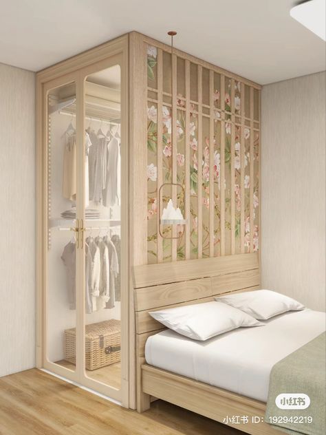 Bed Closet, Reka Bentuk Bilik Tidur, Decor Entryway, Small Room Design, Room Makeover Bedroom, Room Makeover Inspiration, Home Room Design, Dream House Decor, Organic Modern