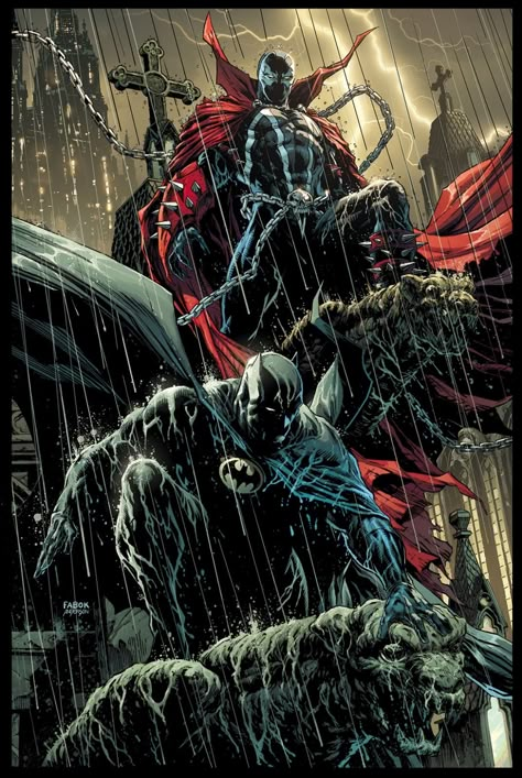 Batman And Spawn, Spawn Comic Art, National Comic Book Day, Spawn Marvel, Spawn 1, Jason Fabok, Batman Hero, Spawn Comics, Todd Mcfarlane