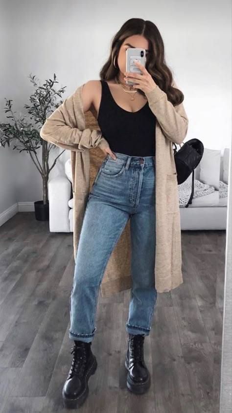 Look Grunge, Cold Outfits, Elegante Casual, Outfit Jeans, Outfit Inspo Fall, Cute Simple Outfits, Fall Fashion Outfits, Casual Fall Outfits, Mode Inspiration