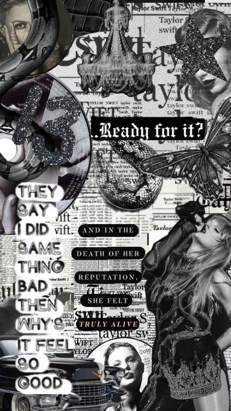 #taylorswift #reputation #wallpaper #music Taylor Swift Reputation Wallpaper Aesthetic, Reputation Collage Wallpaper, Reputation Collage, Reputation Moodboard, Reputation Wallpaper Aesthetic, Reputation Wallpaper, Reputation Taylor Swift Wallpaper, Wallpaper Iphone Quotes Songs, Taylor Swift Shoes