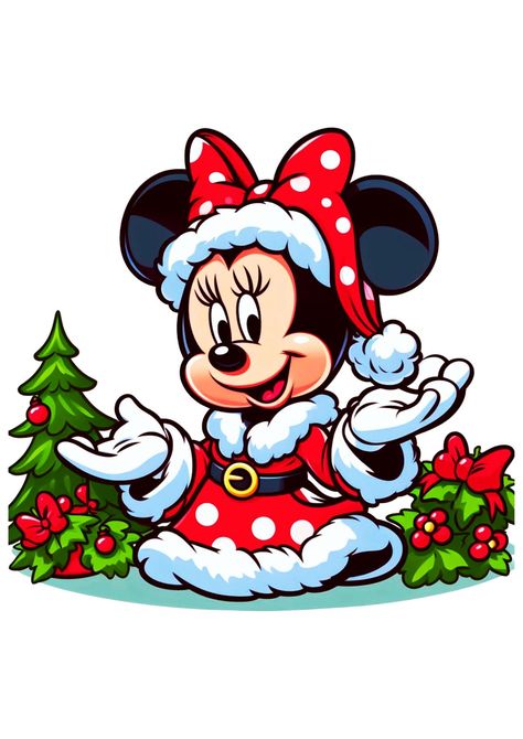 Disney Christmas Decorations, Minnie Mouse Images, Christmas Bulletin Board, Minnie Mouse Christmas, Christmas Bulletin, Disney Figurines, Minnie Mouse Pink, Mini Mouse, Jingle All The Way