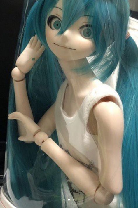 Narupajin Miku Doll, Creepy Miku Doll, Goth Miku, Hatsune Miku Doll, Miku Doll, Creepy Core, Miku Hatsune Vocaloid, Creepy Doll, Scary Dolls