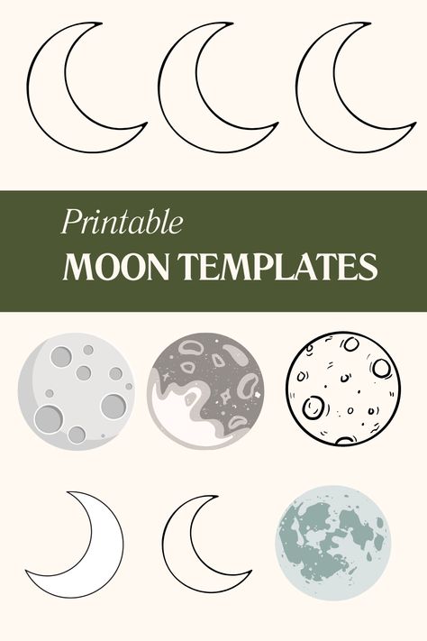 printable moon template Moon Template Free Printable, Moon Template, Moon Printable, Creative Soul, The Night Sky, Engagement Activities, Creative Kids, Night Sky, To Color