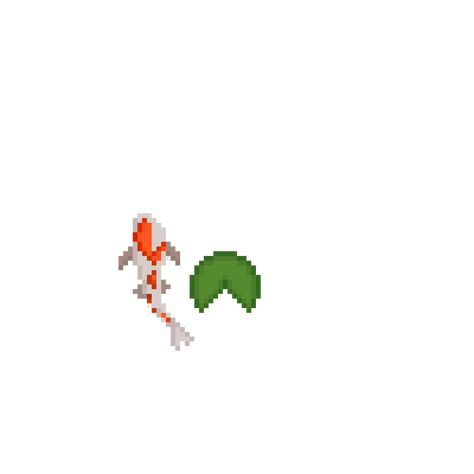 Koi Pixel Art, Pixel Art Koi Fish, Lily Pad Pixel Art, Pixel Koi Fish, Pixel Fish, Fish Pixel Art, Notion Setup, Fish Mosaic, Make A Tie