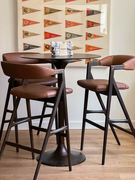 High Table Chairs, Round Bar Table And Stools, High Table And Chairs Cafe, Bar Tables And Stools, Bar Stool And Table, High Table With Stools, Narrow Bar Stools, Bar Stool Ideas, Round Bar Design