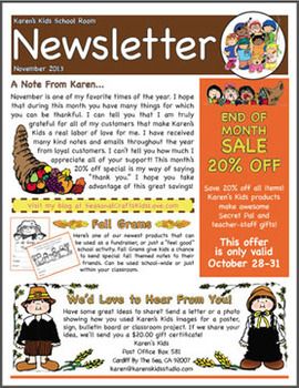 FREE NEWSLETTER November Ideas & Printables November Newsletter Ideas, School Newsletters, November Ideas, School Newsletter, Newsletter Ideas, Month Of November, School Room, Classroom Activities, Teacher Store