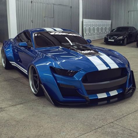 Wide Body Shelby Mustang GT 500 Widebody Mustang, Kereta Sport, Shelby Gt 500, Mustang Gt500, Shelby Mustang, Shelby Gt, Custom Muscle Cars, Cool Sports Cars, Shelby Gt500