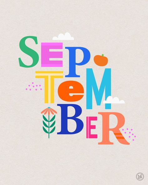 Apparently it's already September. ⁠ ⁠ #september #months #typography ⁠ #graphicdesign #graphicdesigner #autumn #illustrator… | Instagram September Typography, Typography Calendar Design, September Calendar Ideas, Fall Facebook Cover Photos, Fall Facebook Cover, September Wallpaper, September Calendar, Choices Quotes, Kids Calendar