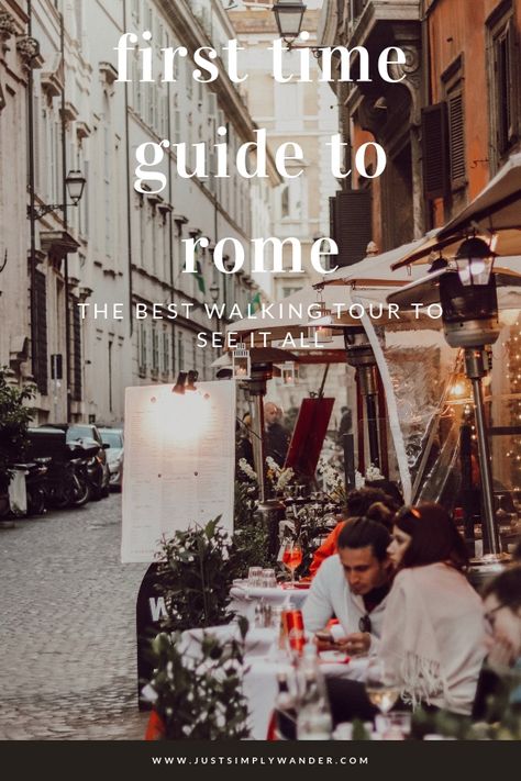 First time guide to Rome | The best walking tour to see it all #rome #italy #simplywander Rome In A Day, Rome Travel Guide, Day Trips From Rome, Rome Tours, Authentic Beauty, Italian Vacation, Italy Rome, Mediterranean Cruise, Italy Travel Guide