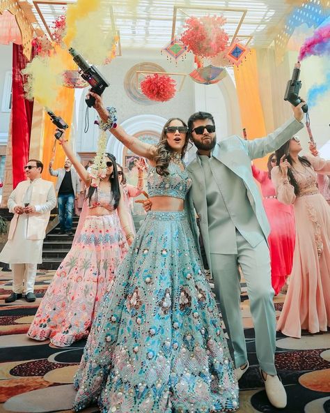 S M E R E Drenched in love, laughter, and marigolds! This couple kicked off their forever with a vibrant Haldi ceremony, the bride stunning in sapphire blue and the groom a perfect match. 💙 . . Shot by: @safarnamafilms . wedding, love, Haldi ceremony, sapphire blue, bride and groom, wedding photography, vibrant, couple goals, wedding inspiration, wedding ceremony, Indian wedding, marigolds Groom And Bride Matching Outfit, Mehndi Outfit For Couple, Mehndi Couple Outfits, Haldi Outfits For Couple, Mehndi Outfit For Groom, Haldi Bride And Groom, Haldi Outfit Groom, Haldi Outfits For Bride And Groom, Haldi Outfits For Groom