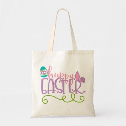 Pastel Happy Easter Eggs Tote Bag - happy easter egg holiday family diy custom personalize Easter Tote Bags, Diy Gifts For Mothers, Easter Totes, Easter Cute, Easter Gift Bags, Boyfriend Crafts, Family Diy, Easter Bunny Decorations, Diy Mothers Day Gifts