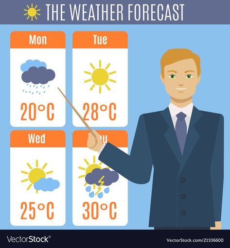 Weather Forecast Design, Weather Broadcast, Weather Illustration, Sensory Language, Weather Forecasting, Storm In A Teacup, Kids Routine, Kids Routine Chart, Ppt Slides