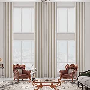 100% Blackout Faux Linen Extra Long Curtain 14ft Length,Luxurious Solid Grommet High Woven Elegant Linen Drape for 2 Story House,High Living Room,High Ceiling(Ivory,1 Panel,52 x 168 Inch) Living Room High Ceiling, Room High Ceiling, 2 Story House, Extra Long Curtains, High Ceiling Living Room, Living Room Drapes, Linen Drapes, Long Curtains, Drape Panel