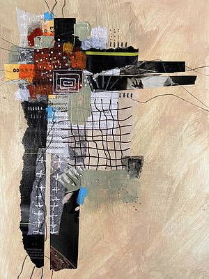 Town Square Print by Nancy Merkle Busy Town, Contemporary Watercolor Art, Painted Collage, Creative Advertising Photography, Collage Book, Chasing Waterfalls, Abstract Art For Sale, Paper Collage Art, Mixed Media Abstract