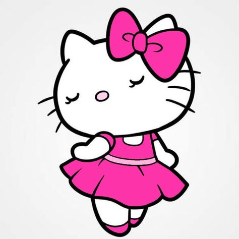 Hello Kitty Cricut, Princess Dress Drawing, Friends Drawings, Hello Kitty Princess, Hello Kitty Imagenes, Princess Kitty, Hello Kitty Dress, Kids Painting, Hello Kit