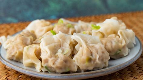 Wontons (雲吞) | Made With Lau Lau Lau Recipe, Made With Lau, Fishball Recipe, Wonton Noodle Soup, Wonton Noodles, Marinated Shrimp, Marinated Pork, Asian Soup, Chinese Cooking