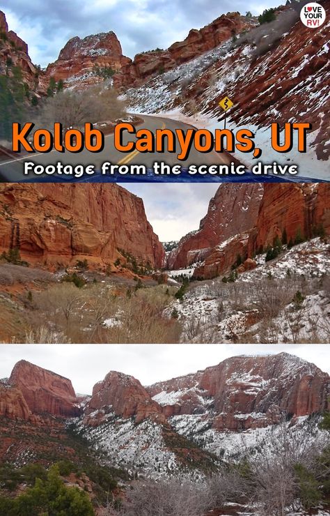 Kolob Canyons Scenic Drive - Zion National Park, Utah Kolob Canyon, Rv Mods, Zion National Park Utah, Rv Tips, March 9th, North And South, Places On Earth, Scenic Drive, Zion National Park