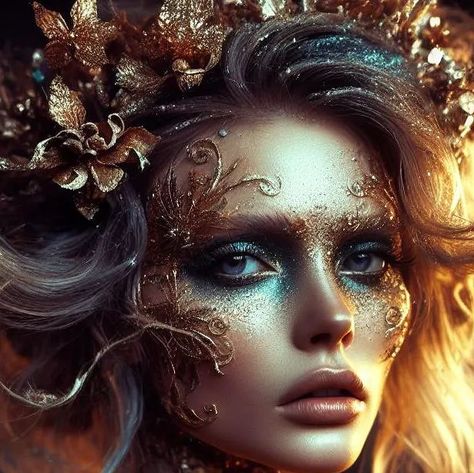 Summer Blond Goddess Makeup look   Gold, Turquoise   Makeup artist inspiration   Glam Fall Goddess Makeup, Fantasy Makeup Goddesses, Goddess Makeup Halloween, Gold Goddess Makeup, God Makeup, Greek Goddess Makeup, Goddess Makeup Look, Turquoise Makeup, Zodiac Goddess