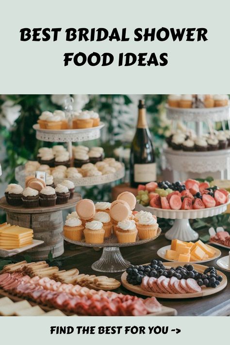 Best Bridal Shower Food Ideas Wedding Shower Food Ideas Simple, Bridal Shower Menus Food Ideas, Bridal Shower Finger Food Ideas, Elegant Finger Foods, Classy Bridal Shower Ideas, Wedding Shower Desserts, Bridal Shower Brunch Menu, Bridal Shower Food Ideas, Wedding Shower Food