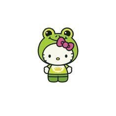 Hello Kitty Doodles, Hello Kitty Frog, Kitty Doodles, Hello Kitty Icons, Hello Kitty Stickers, Hello Kitty Imagenes, Kitty Pictures, Kitty Drawing, Hello Kitty Backgrounds