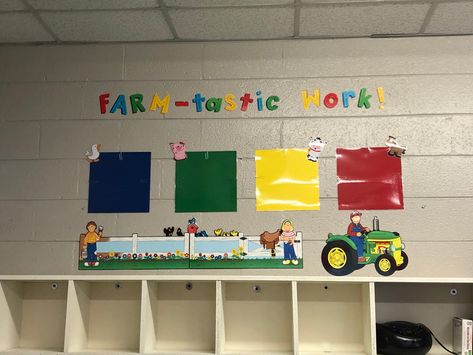 Farm Theme School Decor, Farm Themed Classroom Decorations, Preschool Farm Classroom Decor, Farm Classroom Theme Bulletin Boards, Barnyard Theme Classroom, Farm Decor For Classroom, Farm Preschool Room Decor, Farm Theme Classroom Ideas, Farm Classroom Theme Decor Ideas