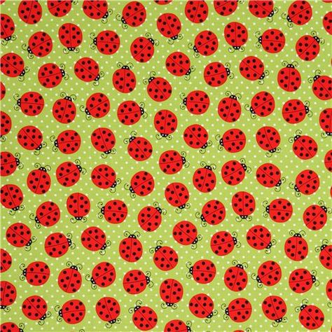 green ladybird and dots fabric by Robert Kaufman Ladybug Background, Insect Clipart, Baby Ladybug, Y2k Background, Animal Fabric, Ladybug Wallpaper, Whimsical Paintings, A Bug's Life, Lady Bugs