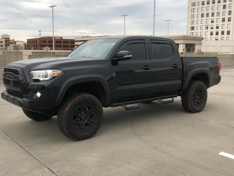 Post your BLACK 3rd Gens | Page 253 | Tacoma World Black Tacoma Lifted, Black Tacoma, Tacoma World, Bronze Wheels, Murdered Out, Tacoma Truck, White Rims, Tacoma Trd, Van Build