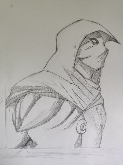 Fedora Hat Drawing Reference, Moon Knight Drawing, Moon Knight Sketch, Marvel Sketches, Movie References, Knight Drawing, Marvel Art Drawings, Warrior Drawing, Face Drawing Reference