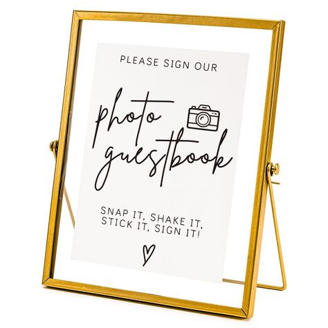 Picture Frame Wedding Signs, Sign Our Guest Book Sign, Wedding Photo Guest Book, Photo Guest Book Sign, Please Sign Our Guest Book, Photo Guest Book Wedding, Floating Picture Frames, Sign For Wedding, Weekend Wedding