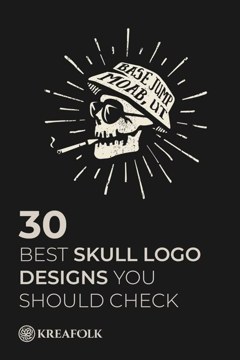 The skull has been in art history since the earliest dawning of human expression. Check out some of the best skull logo designs we have curated! Skeleton Logo Design, Skull Street Art, Creepy Logo Design, Tshirt Logo Design Ideas, Shirt Graphic Design Ideas, Skull Design Tattoo, Man T Shirt Design, T Shirt Logo Design Ideas, Shirt Logo Design Ideas