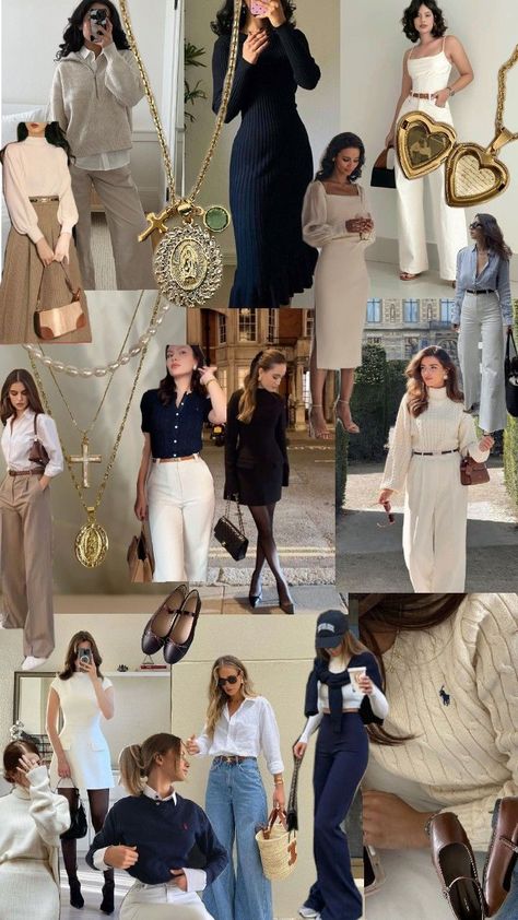 aesthetic old money 2024 fall inspo board outfits beige neutral colors gold lockets formal wear Outfits Beige, Gold Lockets, Aesthetic Old Money, Aesthetic Old, Gold Outfit, Fall Inspo, Inspo Board, Gold Locket, Old Money Style