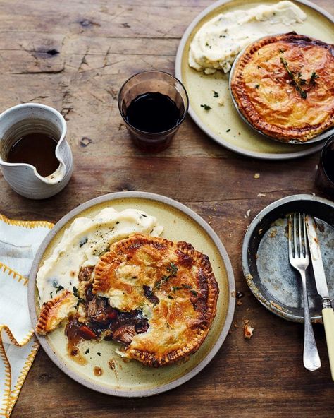 Manly Food, Beef And Mushroom Pie, Savory Pies Recipes, Onion Pie, Beef Pies, Mushroom Pie, Delicious Magazine, British Baking, Savory Pie