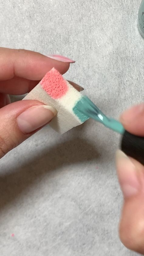 Sigourney Nuñez on Instagram: “A DIY nail art staple, learn how to sponge to create easy tie-dye and marbly nails. 💕💙 Shades in @opi_professionals Lima Tell You About…” Nail Art Designs With Sponge, Sponge Art Nails, Sponge French Tip, Makeup Sponge Nail Art, Nail Sponge Art, Tie Dye Nails Diy, Paint My Nails With Me, Nail Art Waves, Nail Art With Sponge