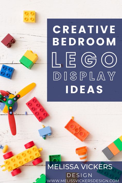 Various Lego toy pieces on a white wood floor. Lego Bedroom Display, Bedroom Lego Display, Display Lego Sets, How To Display Lego Sets, Lego Display Ideas, Lego Bedroom, Ideas For Storage, Lego Display, Creative Bedroom