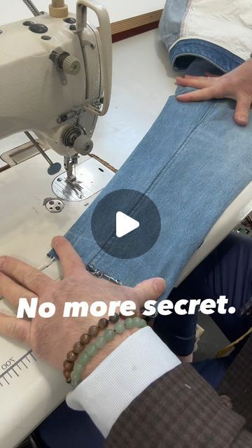 450K views · 13K likes | The Great Tailor on Instagram: "Keep the original sewing when you are narrowing the jeans legs.  . . . . #jeans #narrow #legs #original #sewing #tailoring #bestone #thegreattailor #explorepage #trendingreels #mensfashion #womenswear #cleanfit #outfit #fashionstyle #gq #dapperfashion ." Adjust Jeans Length, How To Narrow Pant Legs Tutorials, Diy For Jeans, How To Take In Jeans Legs Tutorials, Alterations Clothing Altering Pants, Altering Jeans Legs Tutorials, How To Taper Wide Leg Pants, How To Expand Waistband On Jeans, How To Sew Jeans