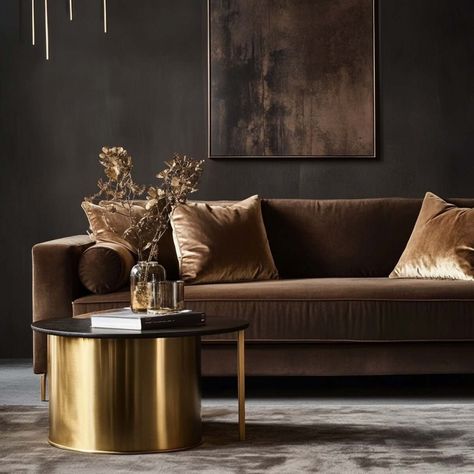 20 Stunning Brown Couch Living Room Ideas You’ll Love Chocolate Velvet Sofa, Chocolate Living Room Ideas, Chocolate Brown Sofa Living Room Ideas, Chocolate Brown Living Room Ideas, Brown Velvet Couch, Dark Brown Couch Living Room Ideas, Chocolate Couch, Brown Couch Living Room Ideas, Chocolate Living Rooms