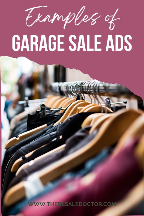 If you're hosting a garage sale soon, you're going to want to read this all inclusive guide that coveres everything garage sale. From tips and tricks to free garage sale ads examples printables! Garage Sale Advertising, Reselling Tips, Garage Sale Tips, Garage Sale Signs, Sale Ads, Rummage Sale, Luxury Garage, Garage Sale, Garage Sales