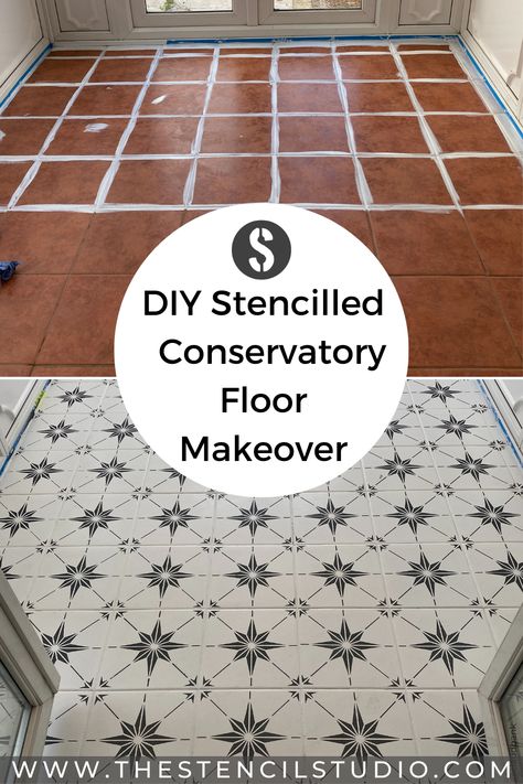 Ready to bring your old tiles back to life with a pinch of creativity? Gear up for an easy and cost-effective transformation right under your feet! Welcome to "Tile Stencil Transformation: A How-to Guide for Revamping Your Old Floor Tiles". Let us guide you through a journey where old and dull floor tiles metamorphose into artistic pieces. No need for expensive renovation, just a stencil and a splash of paint! Refinished Tile Floor, Stencil On Tile Floor, Floor Tile Stencils Kitchen, Floor Stencils Patterns Diy, Paint Kitchen Floor Tiles Diy, Painted Stencil Tile Floor, Diy Paint Ceramic Tile Floor, Painting Old Tile Floors, How To Stencil Tile Floor