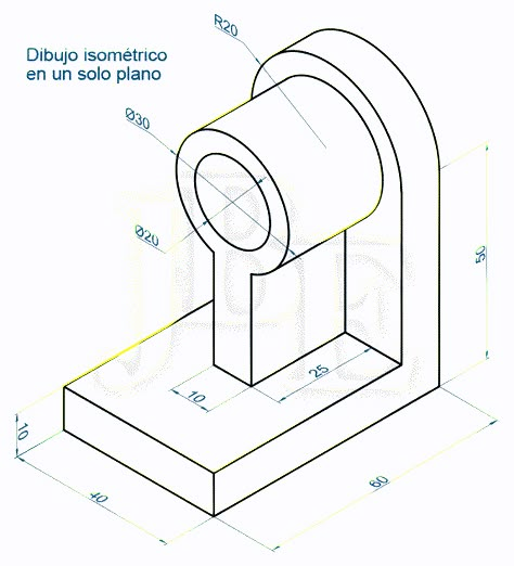 AutoCAD para todos - 100% Práctico: Ejercicios Propuestos Avanzados de AutoCAD (del 1 al 15) 3d Drawing Techniques, Isometric Drawing Exercises, Isometric Paper, Autocad Isometric Drawing, Orthographic Drawing, Engineering Drawing, Landscape Architecture Drawing, Isometric Drawing, Mechanical Engineering Design