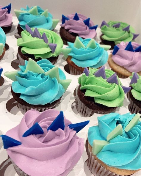 Cuppies by vee on Instagram: “• m i n i 🧁• for a Dino 🦕 birthday!! . . . . #happyweekendeveryone #minicupcakes #dinosaurthemedparty #dinocupcakes” Dinosaur Tutu Birthday, 3 Rex Birthday Party Food, Princess And Dinosaur Birthday Party, Dino And Unicorn Party, Dino’s And Donuts Party, Girly Dinosaur Birthday Cake, Third Birthday Dinosaur Theme Girl, Girly Dinosaur Party Food, Girly Dinosaur Birthday Ideas