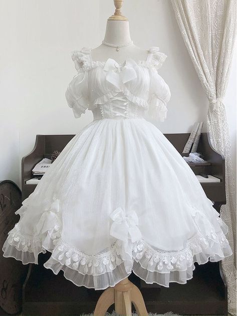 ❥︎-----------------------★------------------------❥︎ "𝐓𝐡𝐚𝐧𝐤 𝐲?… #fanfiction #Fanfiction #amreading #books #wattpad Japanese Victorian, Cosplay Kawaii, Op Dress, Fairy Dresses, Old Fashion Dresses, White Sky, Kawaii Fashion Outfits, Fairytale Dress, Maxi Robes