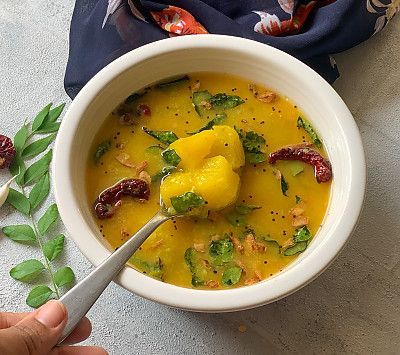 Mamidikaya Pappu Recipe - Andhra Raw Mango Dal Pappu Recipe, Dal Palak Recipe, Raw Jackfruit, Jackfruit Curry, Indian Dal, Podi Recipe, Eid Recipes, Toor Dal, Beans And Legumes