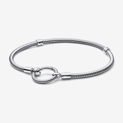 Pandora Moments O Closure Snake Chain Bracelet | Pandora GB Dynamic Movement, Bracelet Pandora, Chain Pattern, Snake Chain Bracelets, Mesh Bracelet, Silver Charm Bracelet, Pandora Bracelets, Mua Sắm, Pandora Bracelet