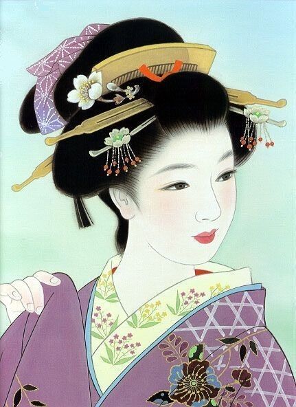 Geisha Artwork, Geisha Art, Japanese Drawings, Japanese Art Prints, Japanese Artwork, Traditional Japanese Art, Airbrush Art, Art Japonais, Japanese Painting