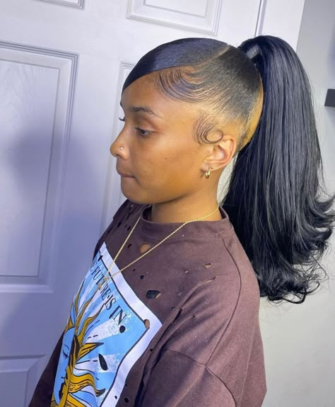 Barbie Ponytail, Slick Ponytail, High Ponytail Hairstyles, Girl Hair Colors, Weave Ponytail Hairstyles, Sleek Ponytail Hairstyles, Birthday Hairstyles, Black Ponytail Hairstyles, Curly Hair Styles Easy