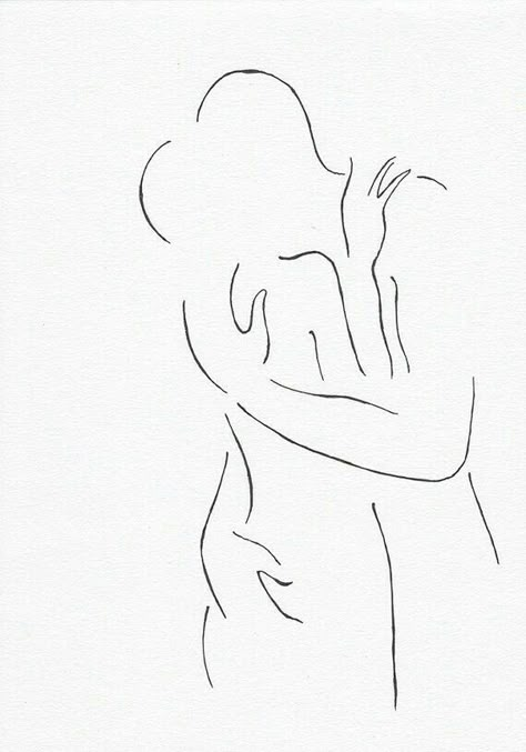 Kissing Drawing, Minimalist Drawing, Outline Art, Abstract Line Art, Art And Illustration, Minimal Art, 영감을 주는 캐릭터, Line Art Drawings, Bedroom Art