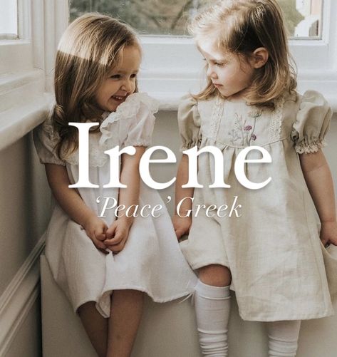 girl name Irene. Renee Name Meaning, Rhiannon Name Meaning, Reverie Name Meaning, Frances Name Meaning, Lorraine Name Meaning, Bible Phrases, Classic Girls Names, Random Names, Bible Baby Names