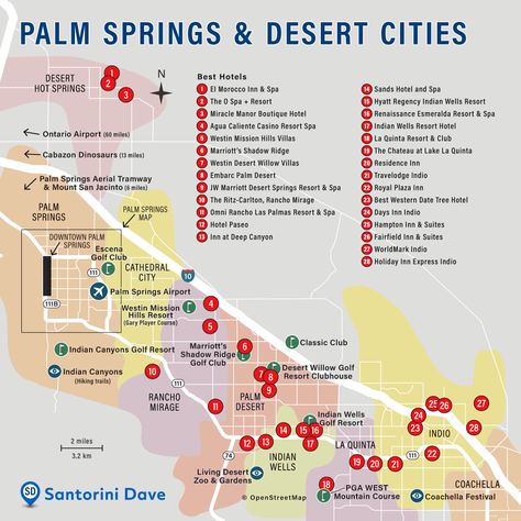 Palm Springs Downtown, Palm Springs Map, Downtown Palm Springs, Desert Cities, Palm Springs Hotel, Life In California, Desert Trip, Palm Springs Hotels, Desert Palm