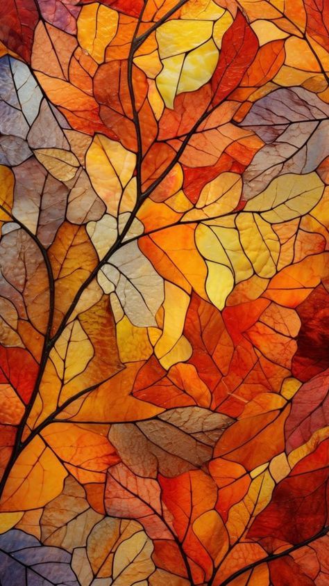 Stained Glass Autumn, Stained Glass Wallpaper Iphone, Rawpixel Background, Stained Glass Texture, Iphone Wallpaper Autumn, Stained Glass Wallpaper, Stained Glass Background, Alevel Art, Interior Design Sketchbook